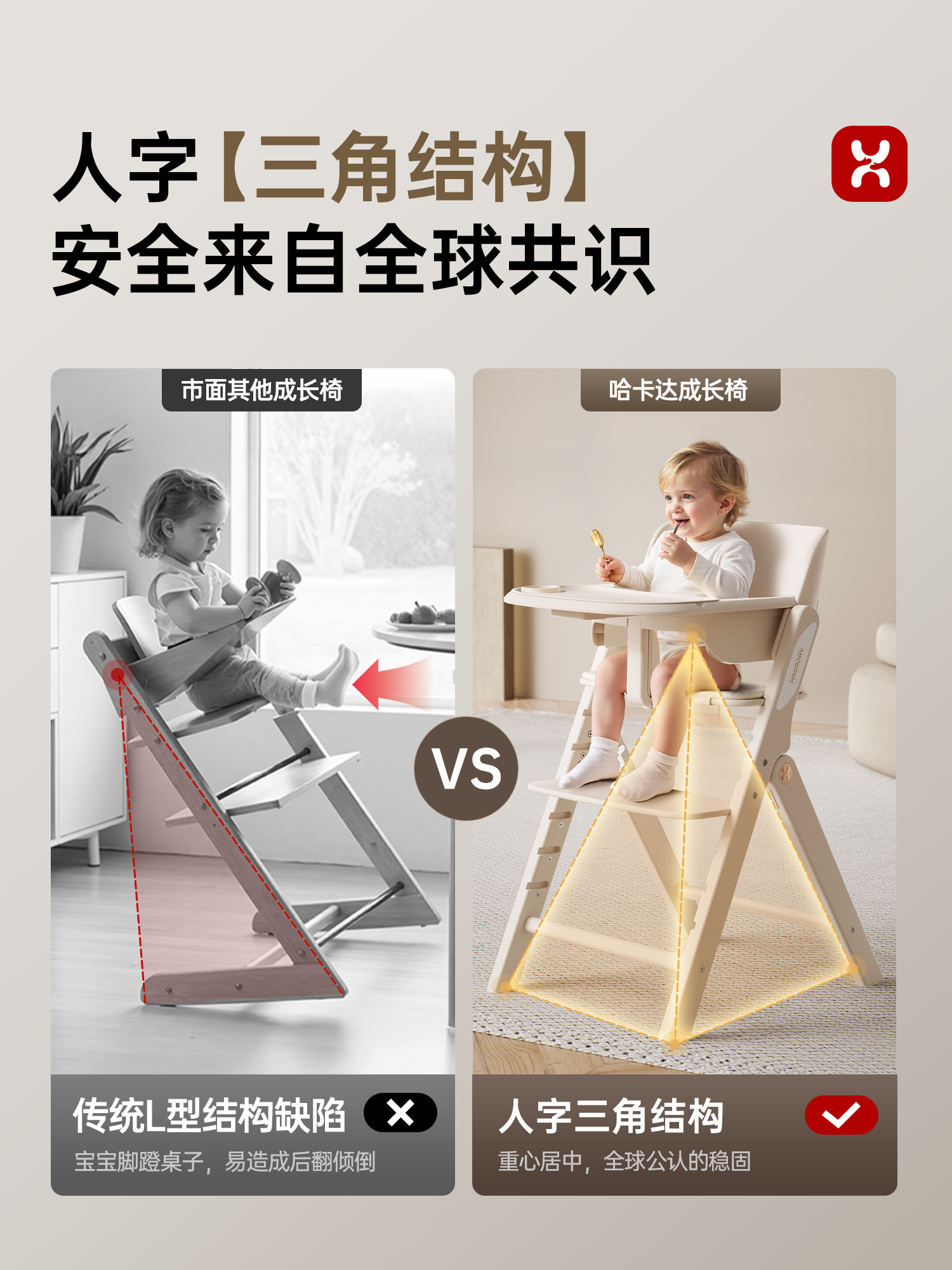 Hakada Children's Growth Chair Baby Dining Chair Infant Home Dining Table Solid Wood Seat Foldable Dining Table and Chairs