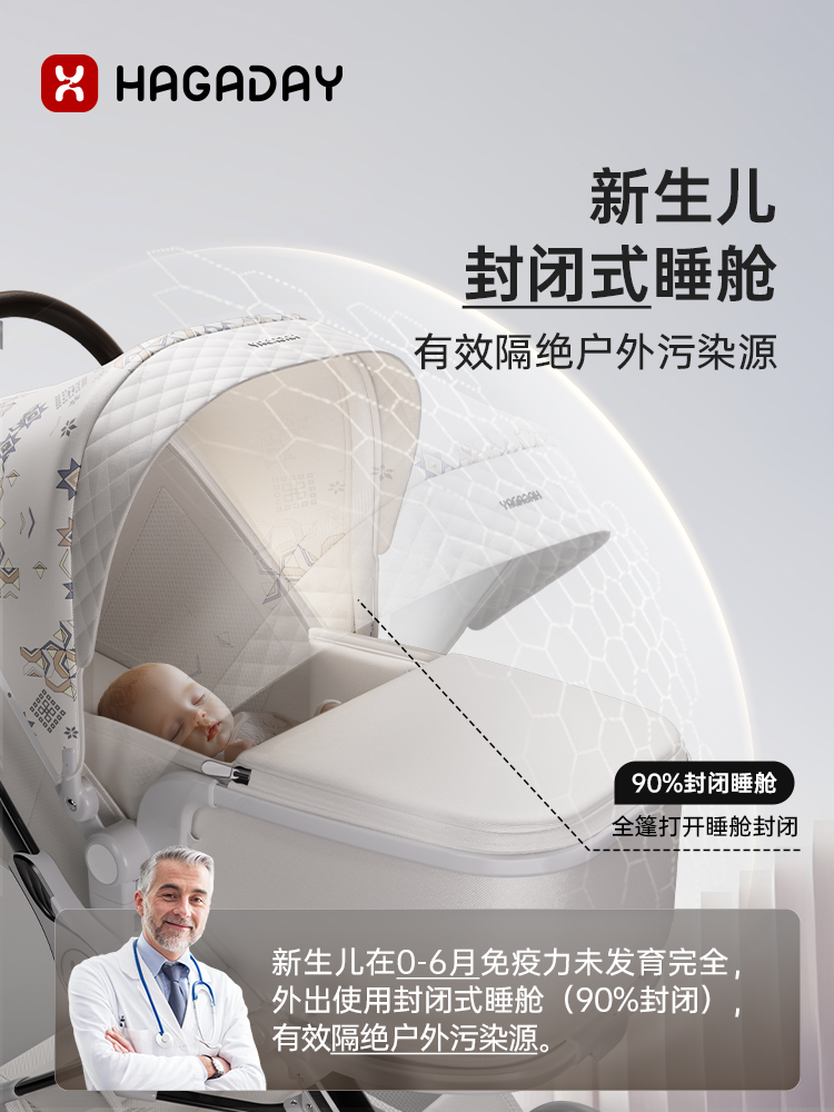 Hagaday Hakada Two-Way Stroller Is a Lightweight, Foldable, Sit-And-Stand Stroller for Newborns and Infants