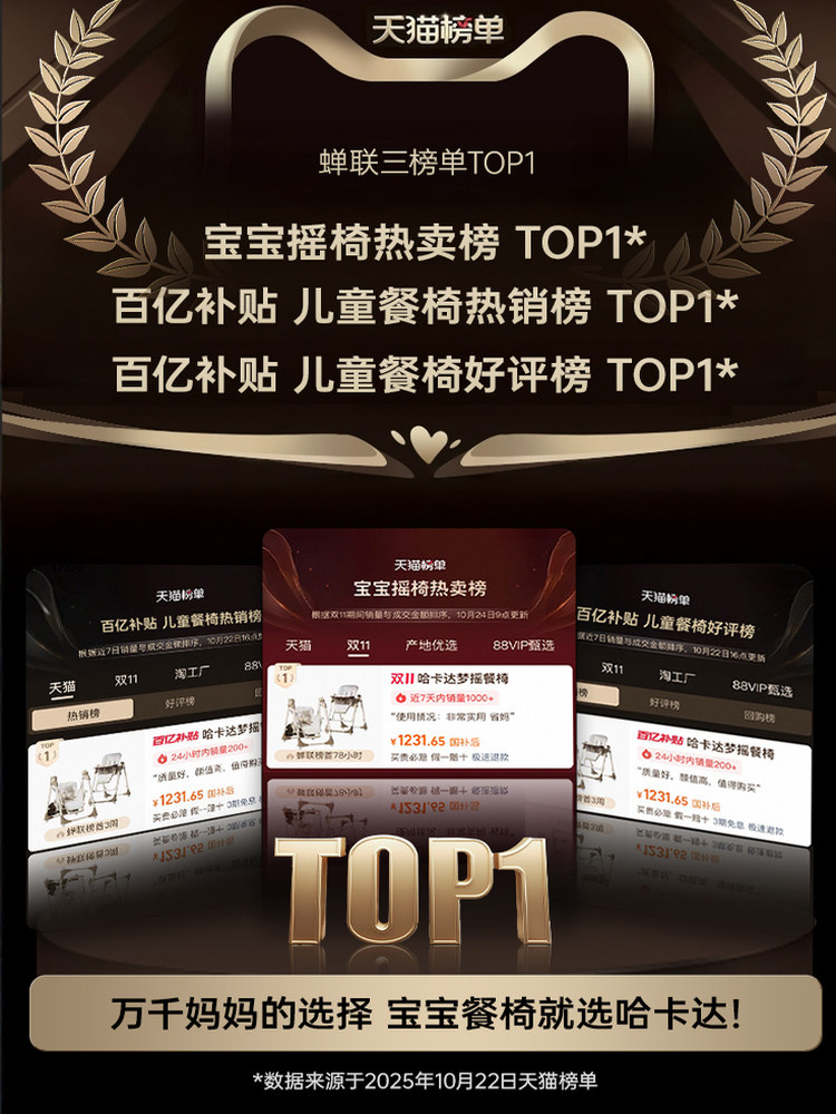 Hagaday Hakada Baby Dining Chair, Multifunctional Infant Seat, Home Children's Dining Table Chair, Rocking Chair Two-In-One