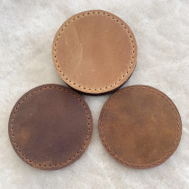 Coffee Cup Cushion Head Layer Cow Leather Genuine Leather Leather handmade cup Shim Office Household High Temperature Resistant Cushion