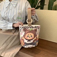 Модная льняная сумка, ведро для выхода на улицу, шоппер, ланч-бокс