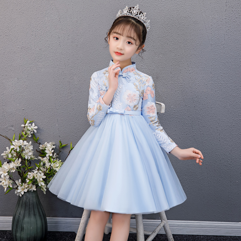 Girls dress 2022 Western style children's spring clothes princess skirt little girl skirt girls spring clothes long sleeves