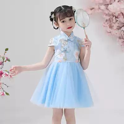 Princess dress girls 2021 spring children's Hanfu skirt Spring and Autumn Western style dress little girl dress summer