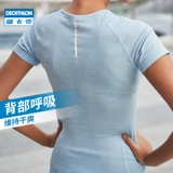 Спортивный костюм, футболка, комплект, быстросохнущая одежда для йоги для спортзала, короткий рукав, для бега, облегающий крой