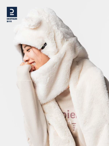 Шарф, удерживающая тепло демисезонная бархатная милая шапка