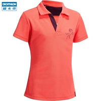 Decathlon trẻ em và thiếu nữ - Áo polo thể thao áo polo nữ form rộng