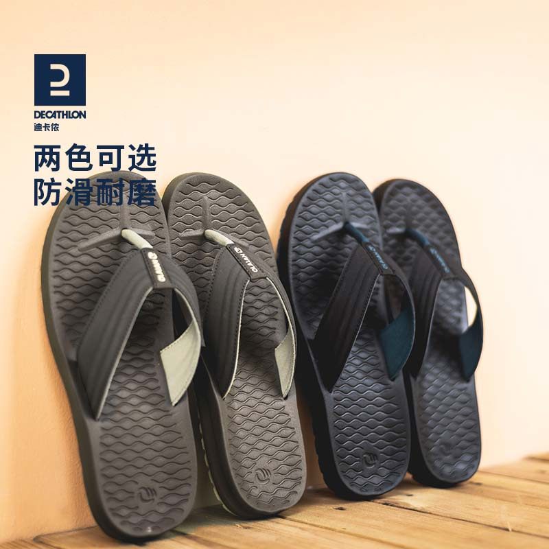Di Cannon men's slippers Summer outside wearing thick bottom Deodorized Outdoor Sandals outdoor sandals Home Leisure anti-slip OVOF