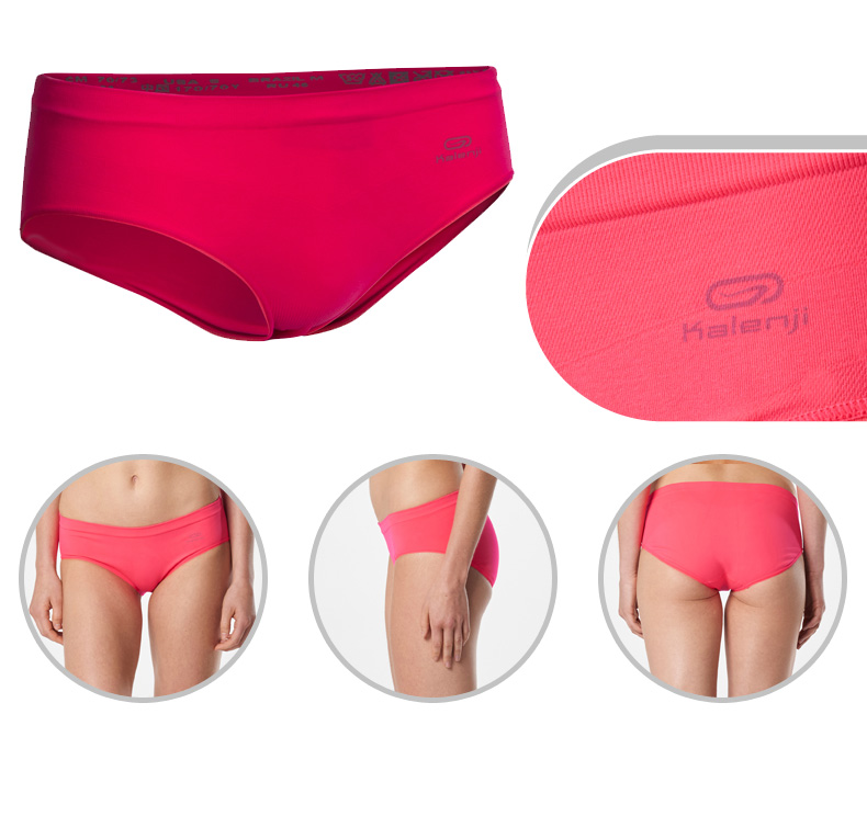 Đồ lót thể thao Decathlon, quần lót nữ, chạy thể dục, bó sát, không có dấu vết, nhanh khô, thấm mồ hôi, eo thấp, kích thước lớn, CHẠY K quan lot nu danh cho tuoi 16