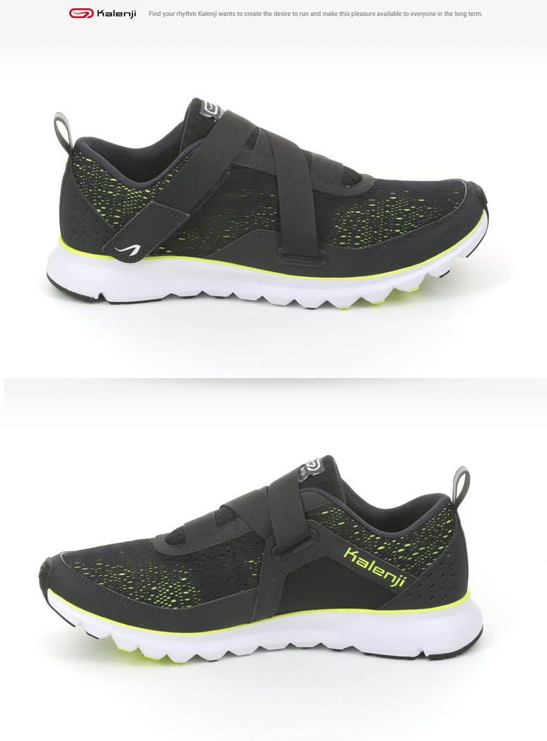 Giày chạy bộ Decathlon giày thể thao nam mùa thu lưới thoáng khí nhẹ Velcro giày thường giày sneaker năm 2021