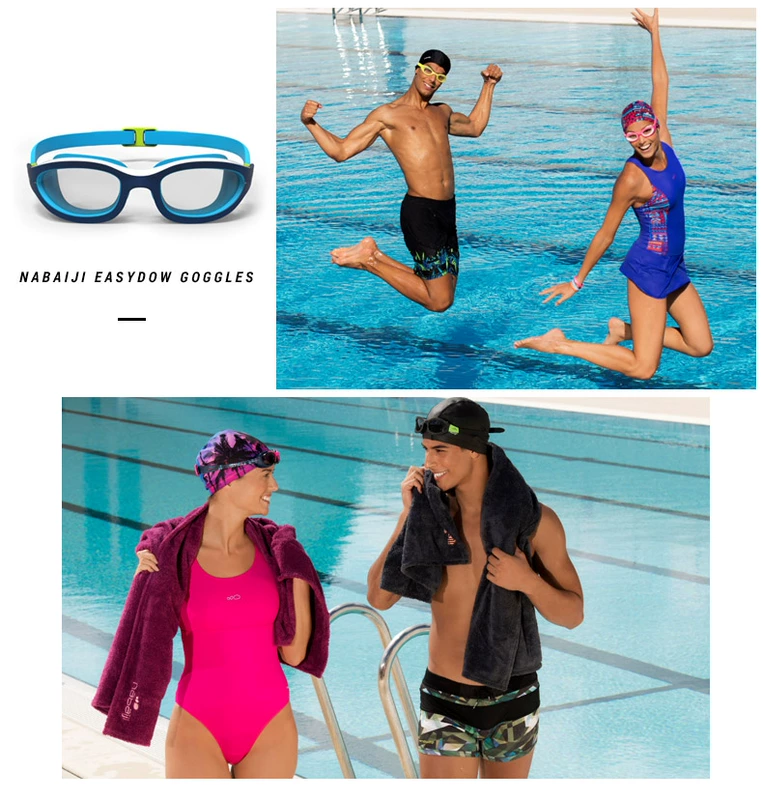 Kính bơi chống sương mù Decathlon HD kính nam chống nước nam kính lặn nữ NAB K - Goggles