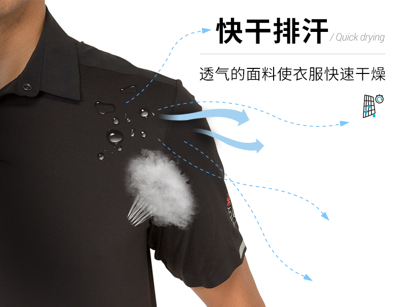 Decathlon chính thức vài kem chống nắng thể thao polo áo sơ mi mùa hè đích thực ngắn tay nhanh khô ve áo Paul TRIBORD áo thun nam polo