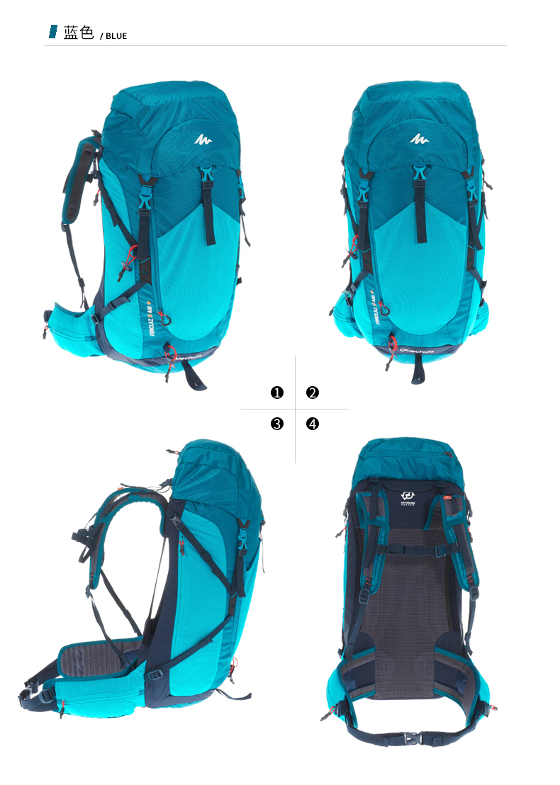 Decathlon flagship store bag ba lô ngoài trời nam không thấm nước nữ leo núi túi du lịch ba lô 30LQUMH balo nữ cao cấp