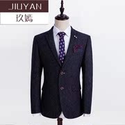 Xuân / Hè mới Summer 2017 Flat-Tie Collar Suit nam Suit Ba-Piece