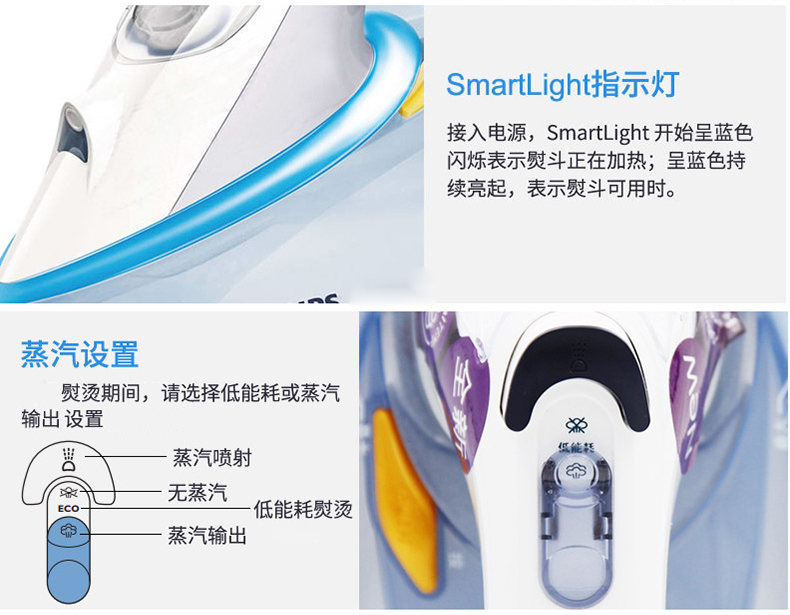 giá bàn là hơi nước Bàn ủi hơi nước công suất cao Philips Bàn ủi điện gia dụng cầm tay mini bàn ủi du lịch philips