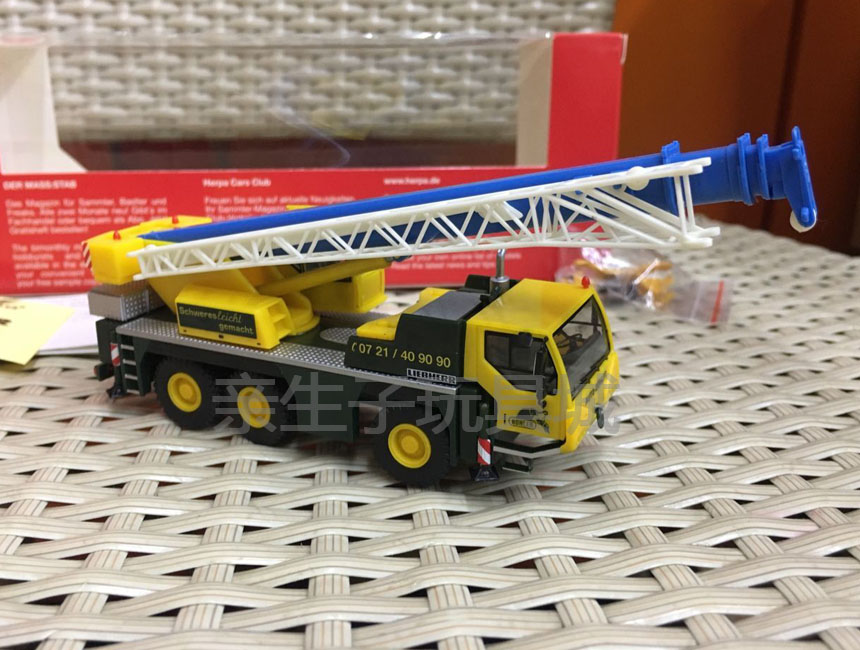 Herpa 1:87 mô hình hợp kim mô hình tĩnh xe tải cẩu Liebherr Miniaturmodelle đồ chơi trẻ em