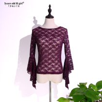 Danse de danse pin chaud belly cuir danse 2020 new lace flamengo design blouse design HHH02