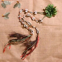 7yearsoldlilgirl belly dance handmade boutique accessories tribal headdress shell braid pendant IH29