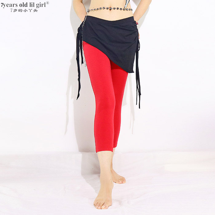 Head Tribe Belly Belly Dance Original Brand Splicing Pants 2019 New Elastic Cotton Little Fart Curtain 7 Pants-Taobao