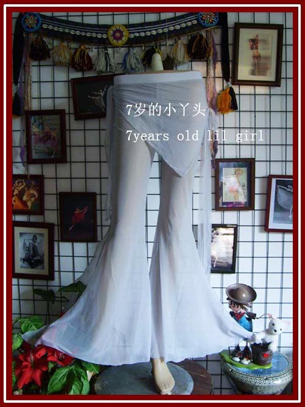 7yearsoldlilgirl Original Belly Dance Taiwan Water Yarn Little Fart Curtain Sharp Corner Horn Pants Hot Pin CAB89-Taobao