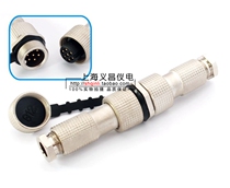 Waterproof aviation plug 12G-2 core 3 core 4 core 5 core 6 core waterproof connector M12 docking type IP67