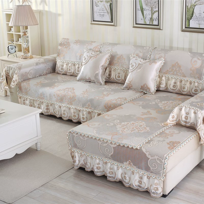 Mùa hè sofa đệm mat mat băng lụa mát mẻ đệm sofa phòng khách chống trượt đầy đủ đơn giản hiện đại bao gồm sofa - Ghế đệm / đệm Sofa