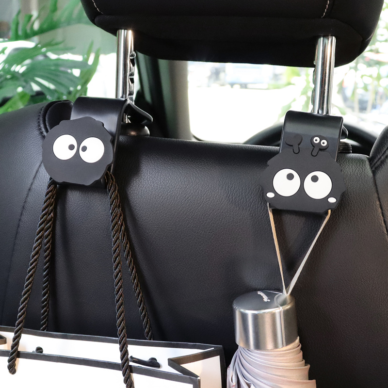 Car Seat Back Hook Cartoon Cute Black Charcoal Brique-in-car Rear containing object Hook In-car Adornment-Taobao