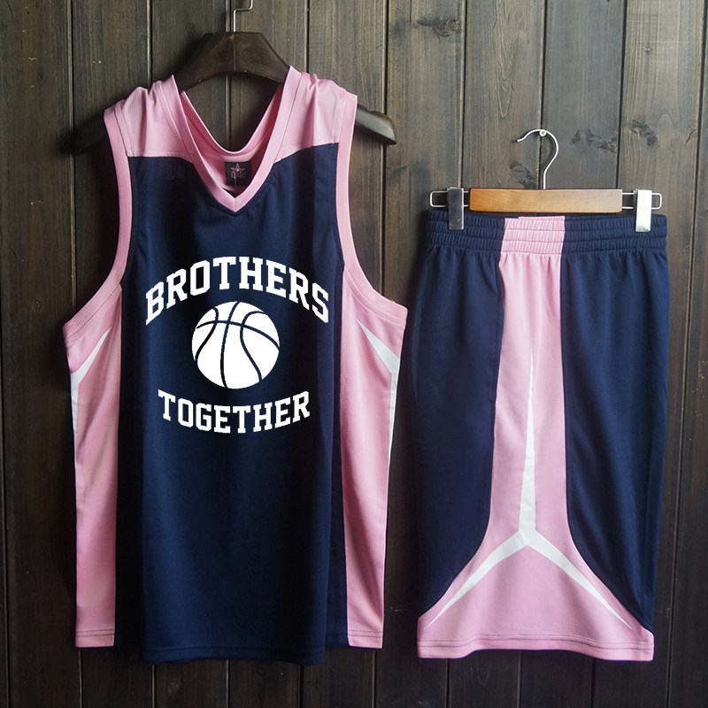 Basketball suit suit men's street personality vest tide loose sports training game uniform youth jersey customization