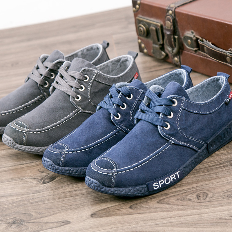 2022 Spring Summer Men's Shoes Old Beijing Cloth Shoes Canvas Shoes 100 Hitch Sports Casual Shoes Han Edition Running Breathable Sliding Board Shoes