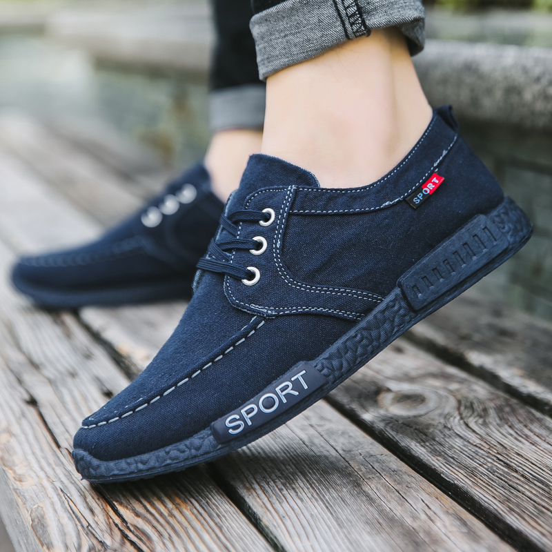 2022 spring men's Korean version trend breathable skateboard shoes work shoes old Beijing canvas shoes men's shoes casual shoes single shoes