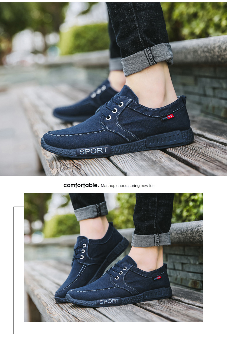 Giày nam mùa xuân 2019 Giày đế bệt Hàn Quốc - Plimsolls giày thể thao nam đẹp