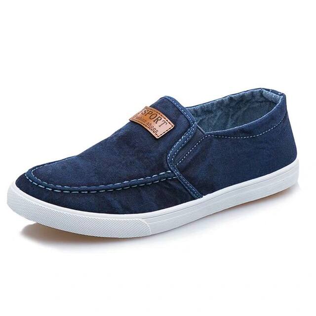 ເກີບຜ້າໃບຜູ້ຊາຍ breathable 2024 Spring Versatile Men's Shoes Lazy One-Step Sneakers Work Casual Old Beijing Cloth Shoes