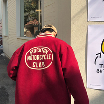  Cola life original winter thickened woolen material pilot baseball uniform jacket American loose jacket men and women