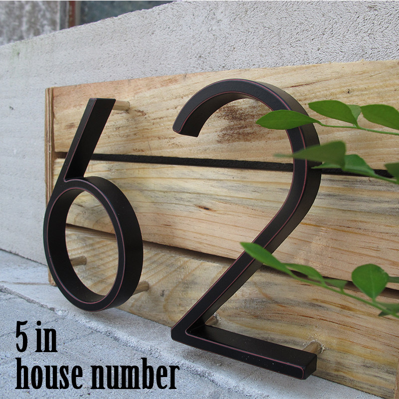 Zinc alloy digital door number HomeHouse Room number of room number of company room number 125MM black and red number