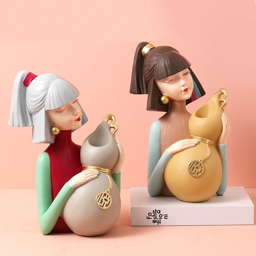 Северная девочка гостиная творческие украшения, керамический керамический домашний орнамент журнальный столик на рабочем столе