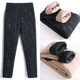 Camel hair warm cotton pants for mothers, autumn and winter outer wear for middle-aged and elderly people, plus thick velvet, high waist, loose granny wear