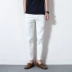 Vintage England Slim Slim Quần Nam Quần cotton giản dị Quần thun trắng