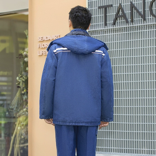 Зимний пуховик для работы, утепленная износостойкая удерживающая тепло куртка, рабочая одежда, большой размер, защита от ожогов