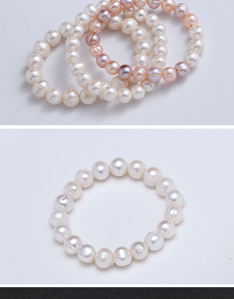 Vòng đeo tay ngọc trai tự nhiên giá cực thấp 9-10-11mm Vòng tay ngọc trai tròn - Vòng đeo tay Clasp vòng dâu tằm