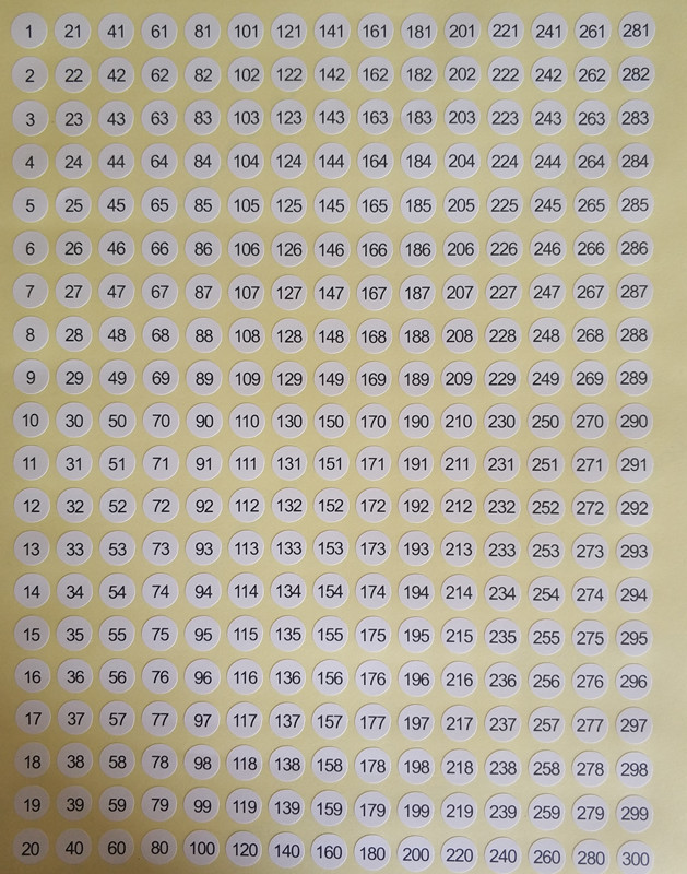 Strong Adhesive 8mm Round 1-2000 Serial Number Number Label Nail Art Number Sticker Page Number Sticker Nail Polish Bottle Self-Adhesive