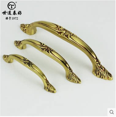 American pure copper handle cabinet door overall cabinet wardrobe shoe cabinet drawers European style Chinese antique American full copper HK231