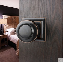 American copper lock American black spherical lock chamber door lock square bathroom lock toilet door lock LP1212-2