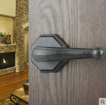 American copper lock black handle lock indoor bedroom door lock bathroom lock toilet door lock channel lock LP 938