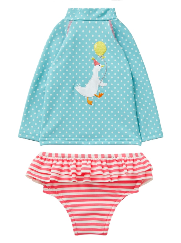 MiniBoden UK Direct Children Mặc Trẻ em Kem chống nắng polka Dot In Surf Bộ đồ bơi bó sát