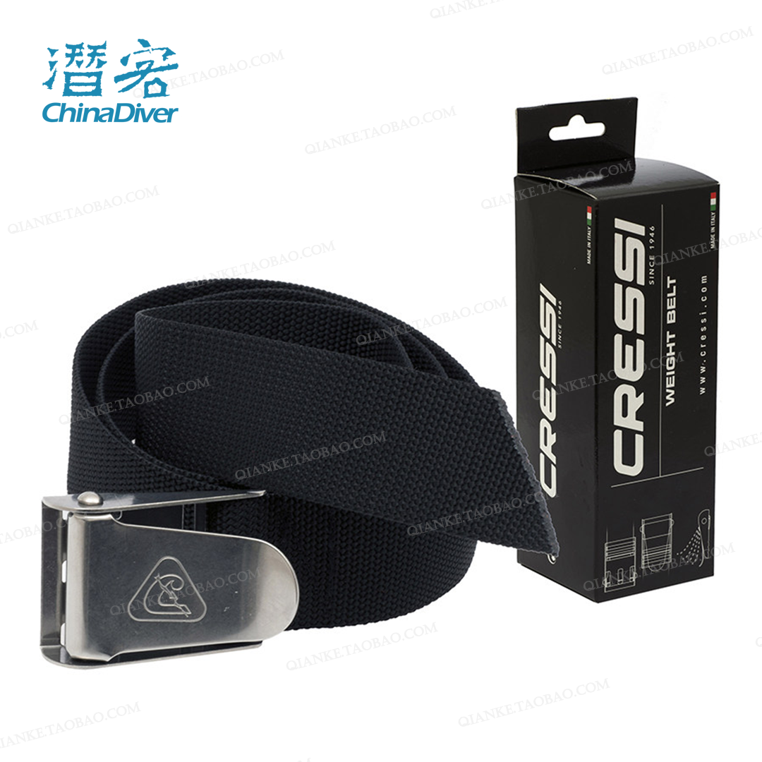 Cressi Standard Diving Belt Scuba Diving Counterweight Belt Free Diving Lead Belt Professional Quick Release Snap Load Belt