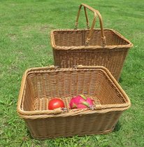 Special 2 free mail-free square portable basket imitation rattan basket basket basket basket shopping basket picnic basket harvest
