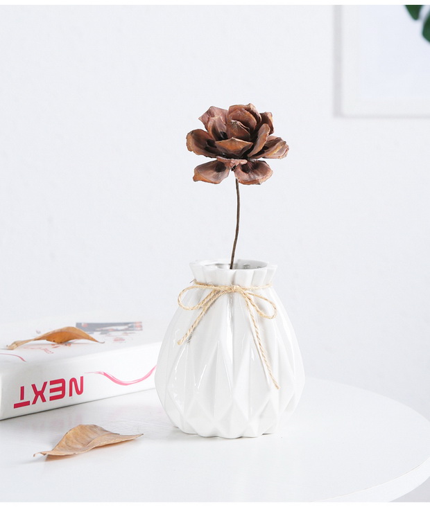Hoa khô, ngôi sao, bình gốm, đồ trang trí, IKEA, phòng khách, màu trắng, nước ngọt, nước ngọt, hoa, trang trí bàn, chậu hoa - Vase / Bồn hoa & Kệ bình cắm hoa hồng