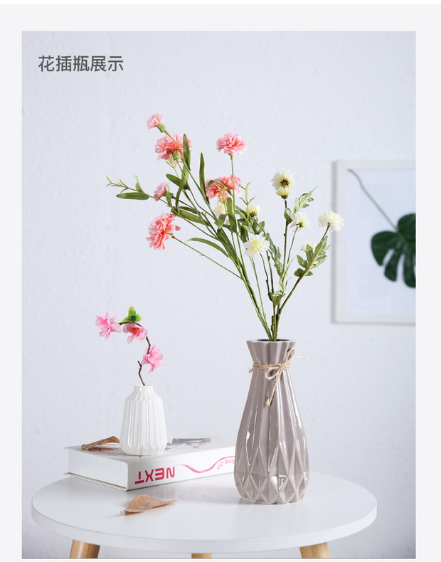 Hoa khô, ngôi sao, bình gốm, đồ trang trí, IKEA, phòng khách, màu trắng, nước ngọt, nước ngọt, hoa, trang trí bàn, chậu hoa - Vase / Bồn hoa & Kệ bình cắm hoa hồng