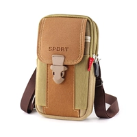 Вставной вертикальный 3-слойный 7-7,5 дюймов цвета хаки + детская сумка (подходит для мобильных телефонов до 19 см)