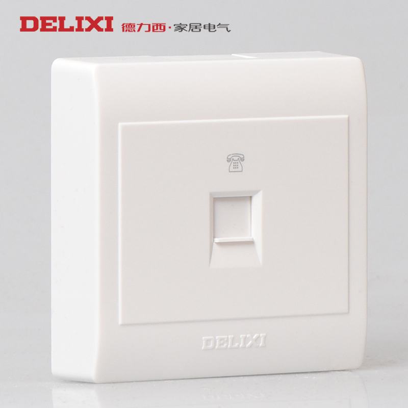Deri West Switch Socket CD130 Ming-mounted Phone socket Two-core Phone (Ming fit)