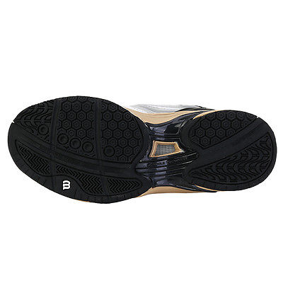 Mua Giày cầu lông Wilson Wilhelm Wilson 2016 Genesis 1600 Vàng đen Bạc - Giày cầu lông giày sneaker nike